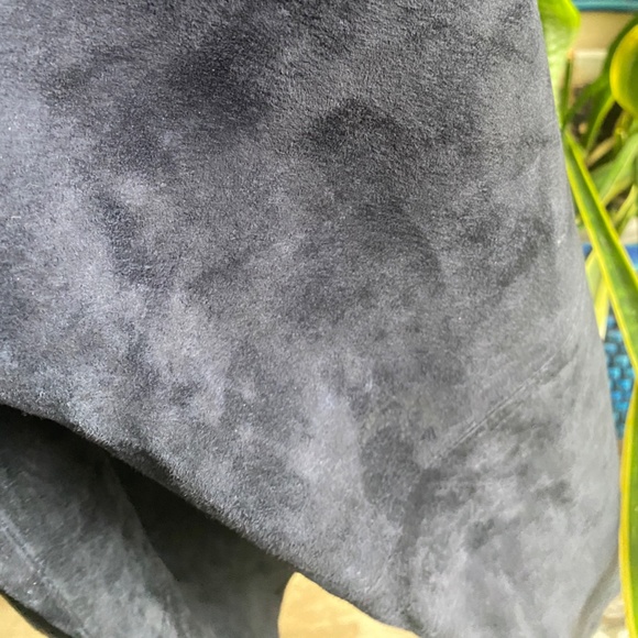 ZARA Navy Blue Wide-Leg Suede Culottes with Pockets Size Medium - Picture 15 of 16